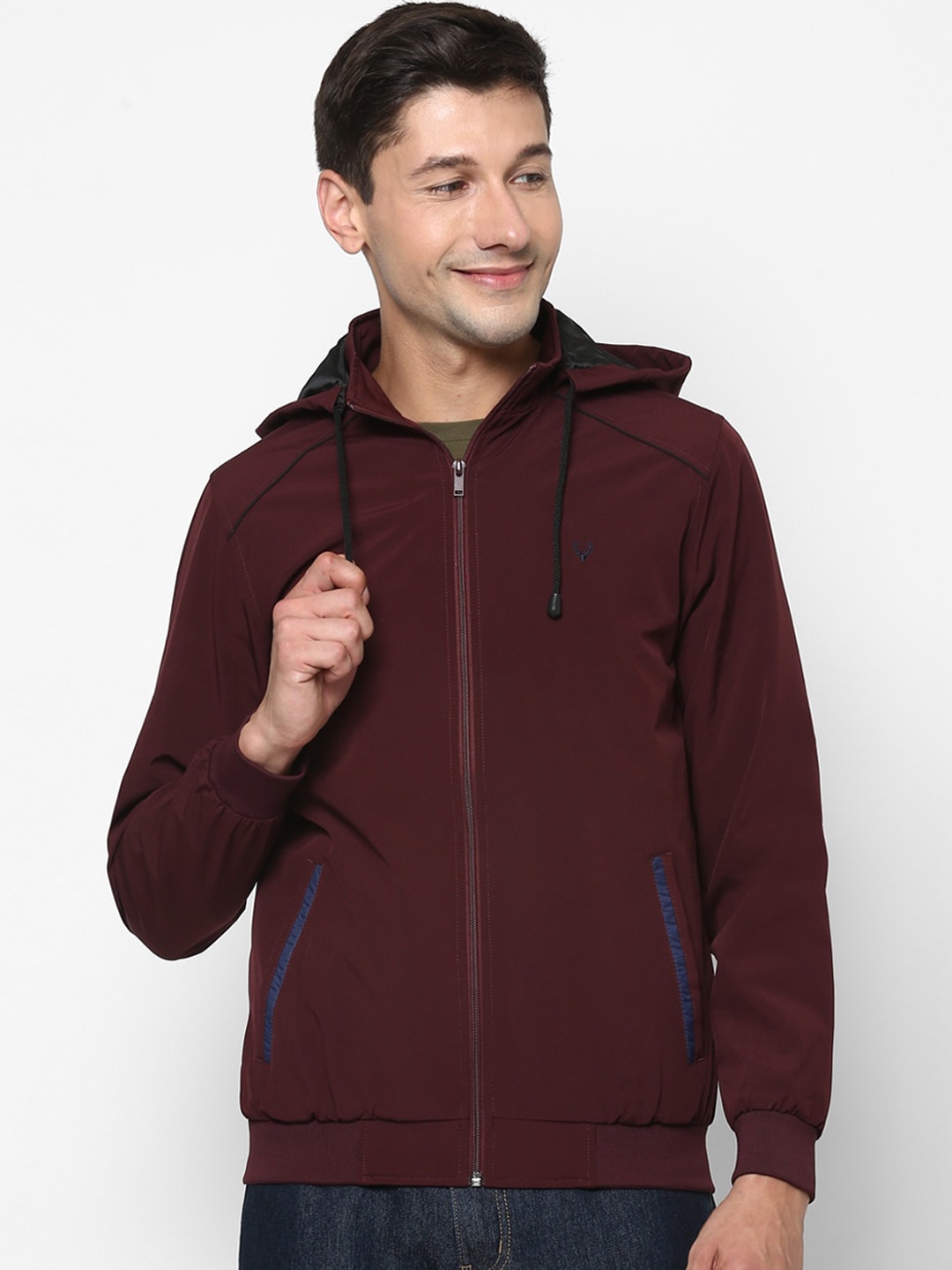 

Allen Solly Men Maroon Open Front Jacket
