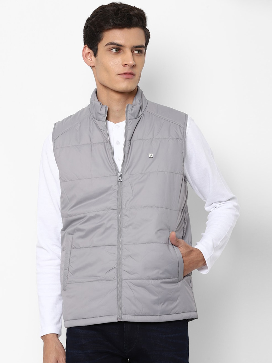 

Allen Solly Men Grey Padded Jacket