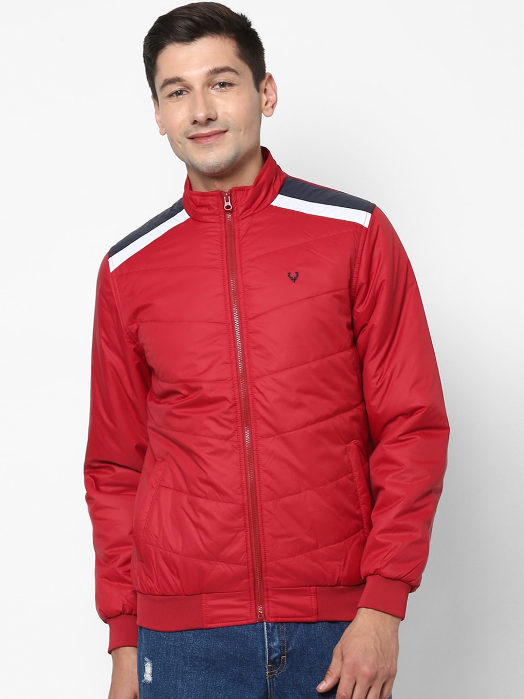 

Allen Solly Men Red Bomber Jacket