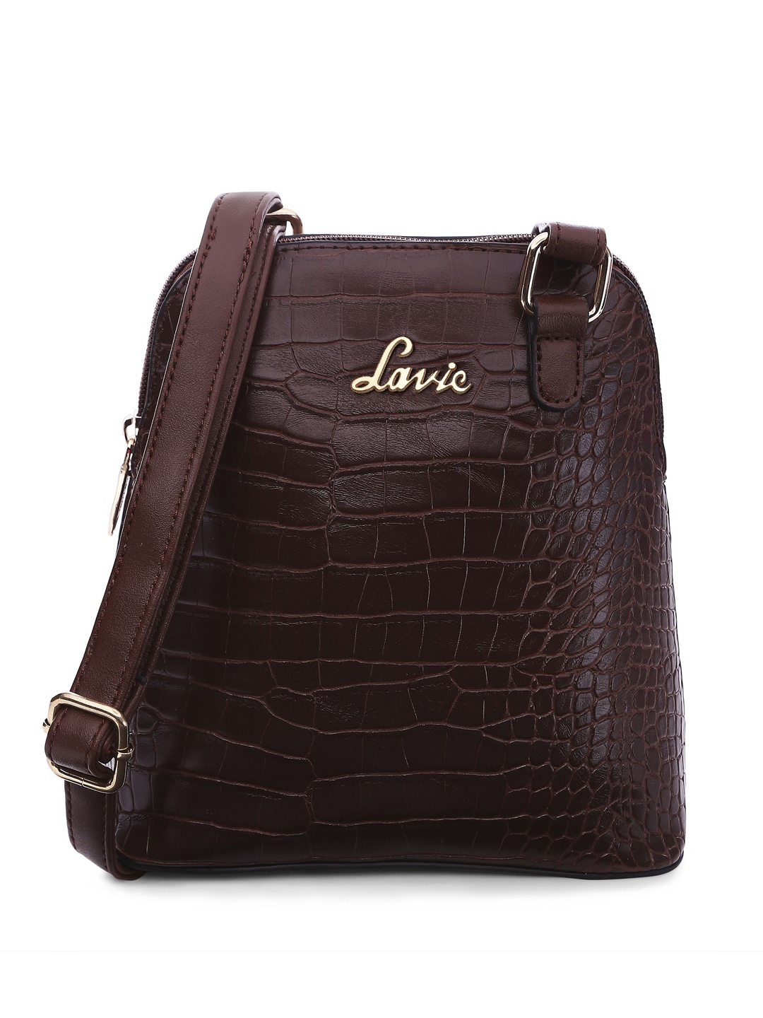 

Lavie Brown Animal Textured PU Structured Sling Bag
