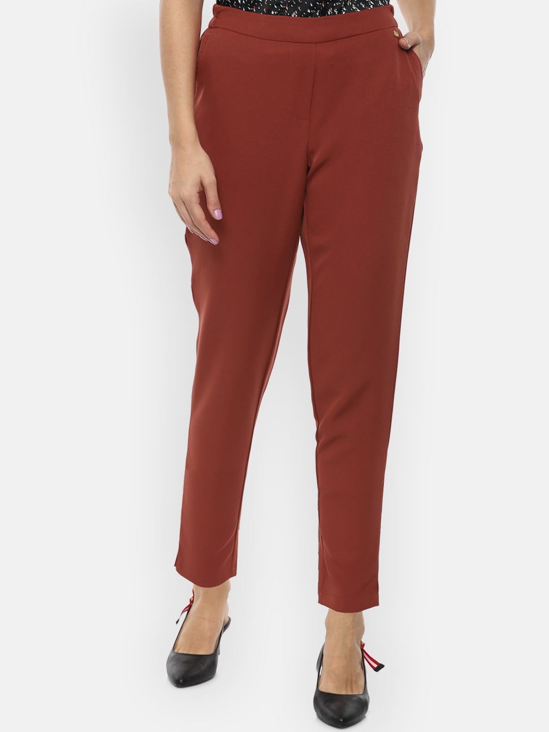 

Van Heusen Woman Women Maroon Trousers