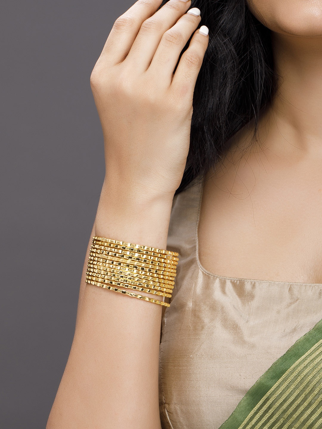 

Anouk Set Of 12 Gold-Plated Bangles