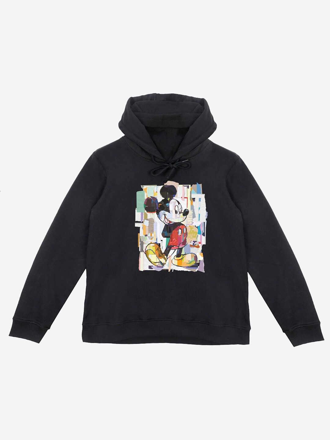 

YK Disney Boys Black Printed Hooded Sweatshirt