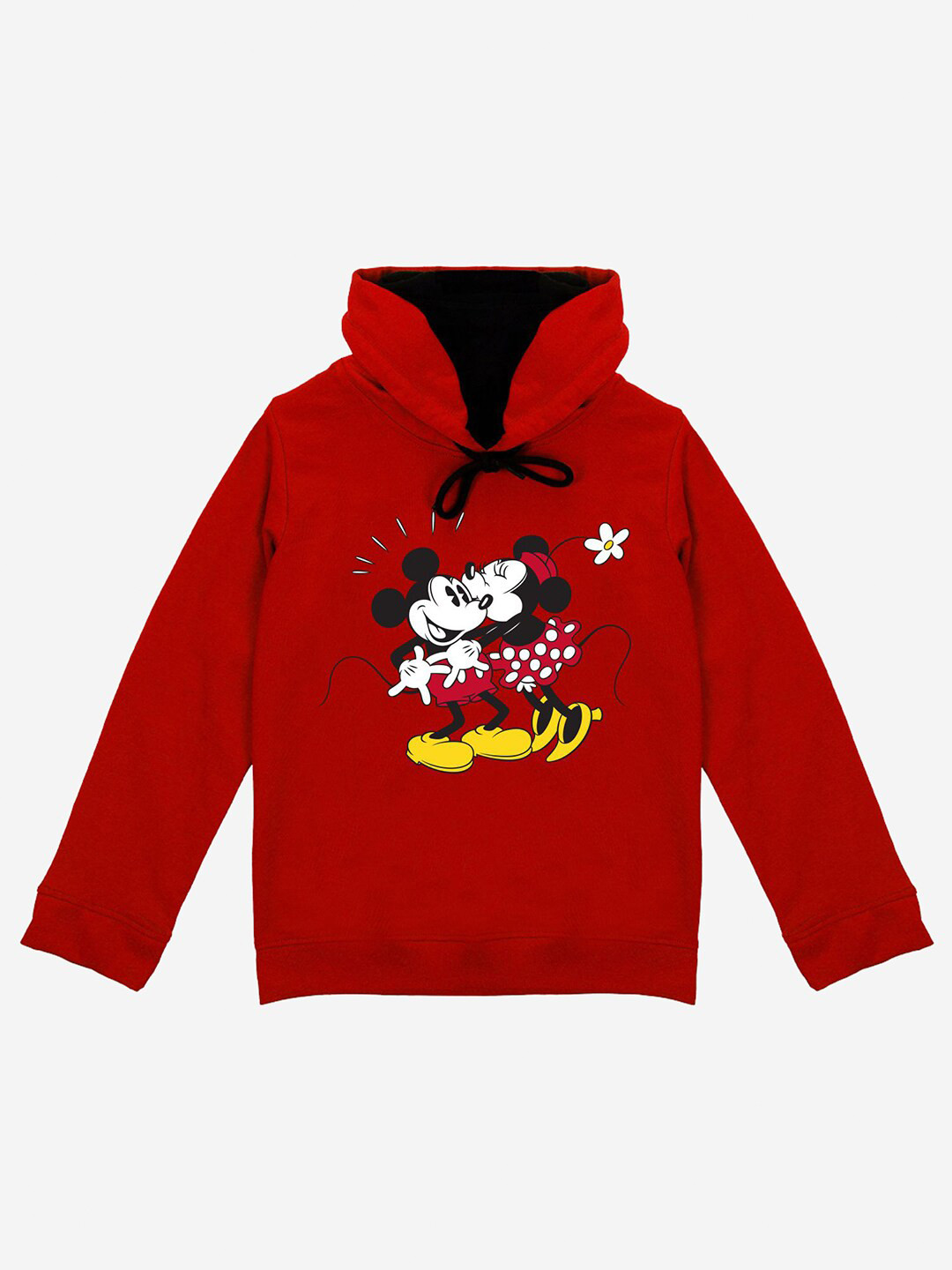 

YK Disney Girls Red Printed Hooded Sweatshirt