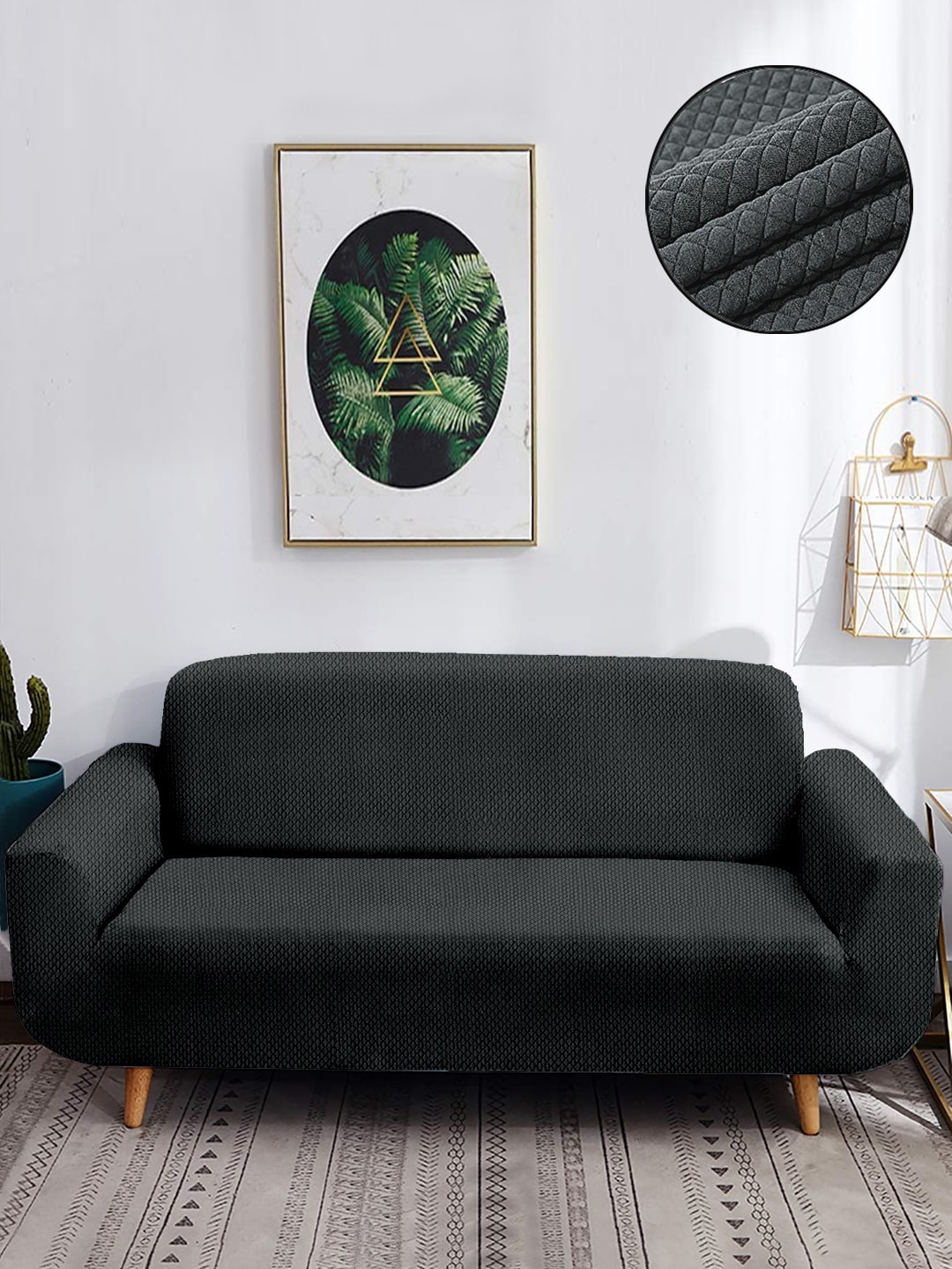 

Cortina Grey Solid 2 Seater Sofa Cover