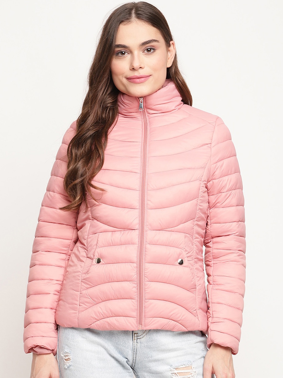 

Madame Women Pink Lightweight Padded Jacket