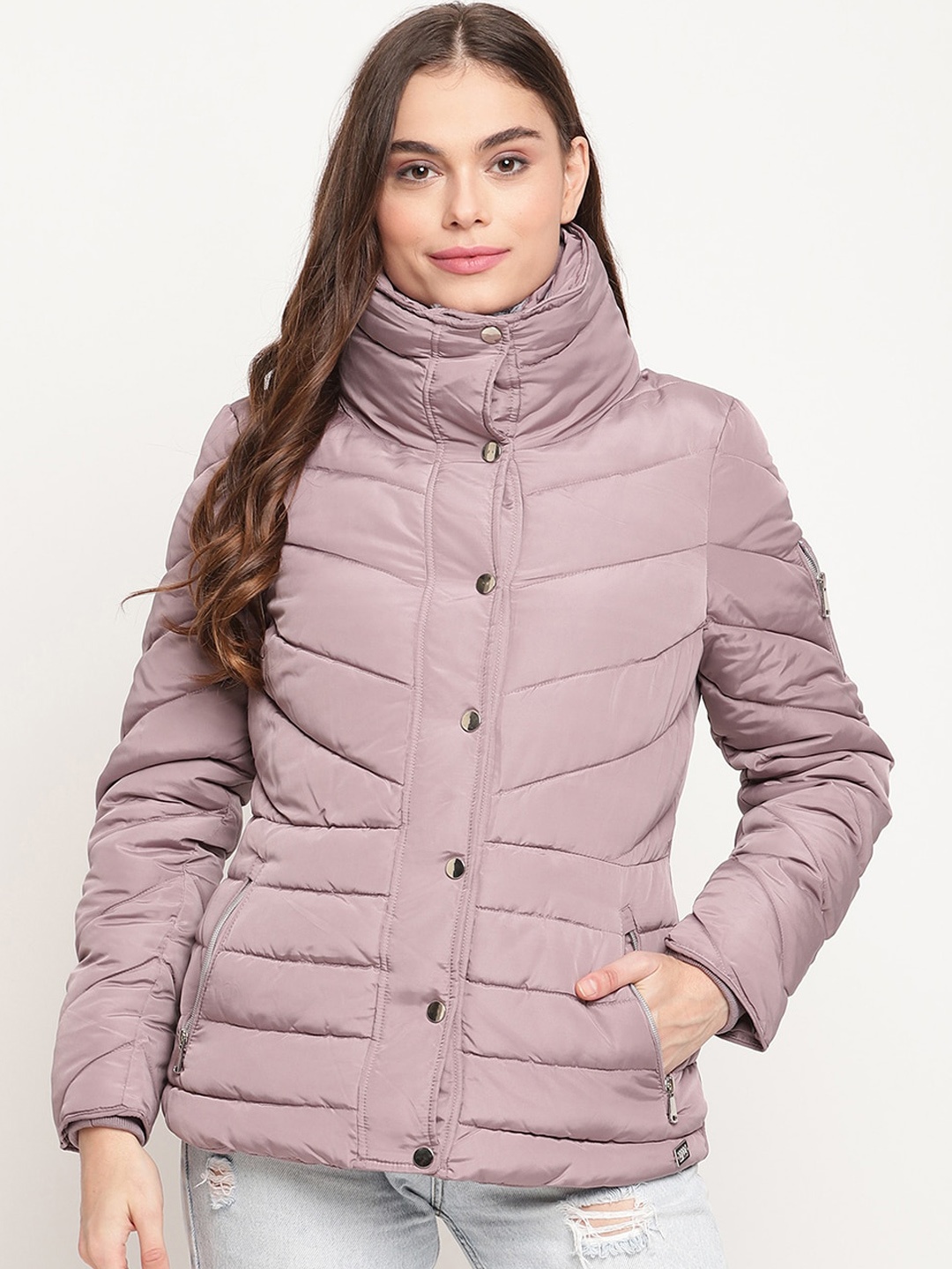 

Madame Women Mauve Lightweight Padded Jacket