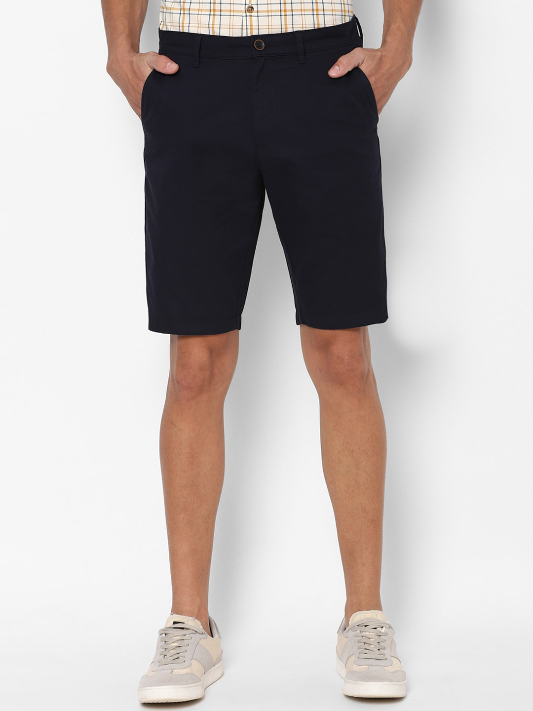 

Allen Solly Men Navy Blue Slim Fit Shorts