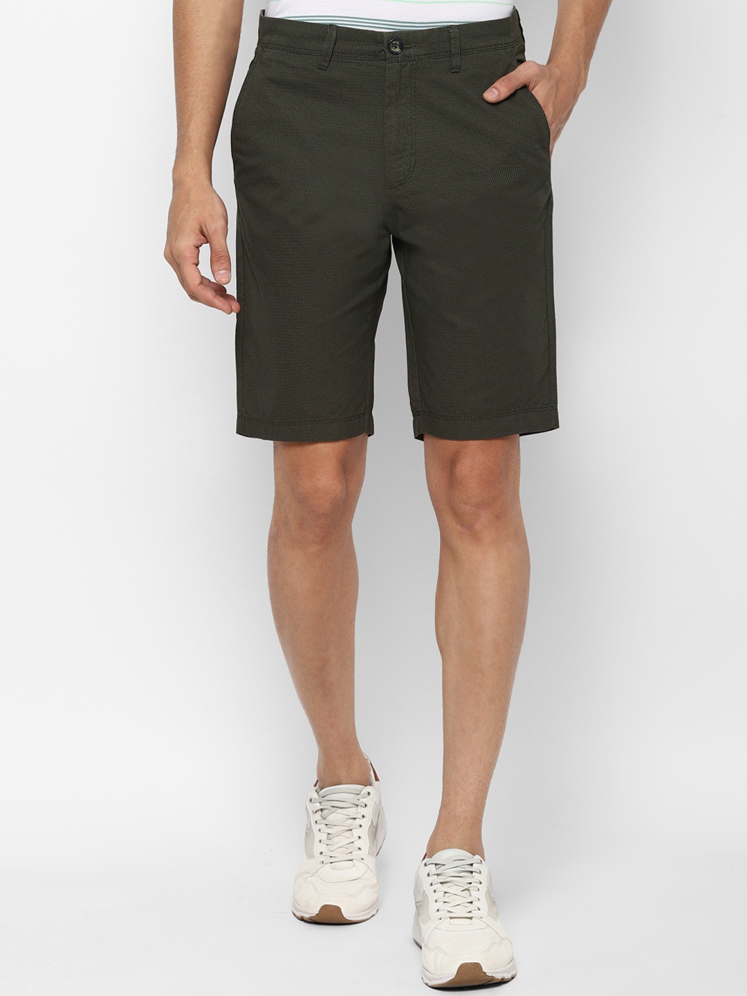 

Allen Solly Men Grey Slim Fit Shorts