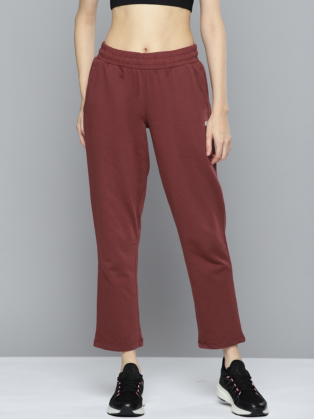 

Alcis Women Maroon Solid Track Pant