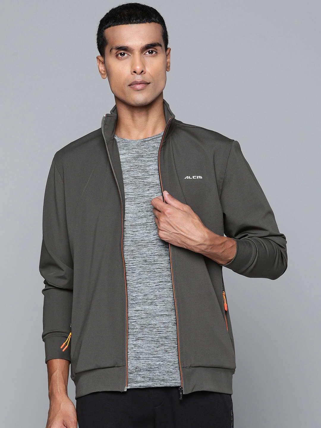 

Alcis Men Grey Solid Tailored Jacket