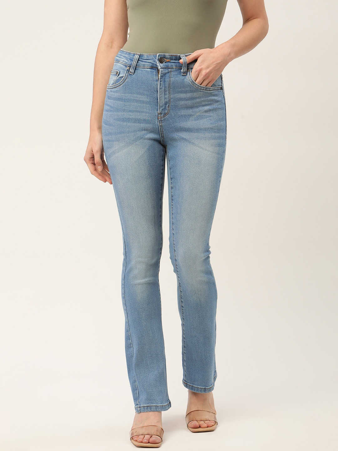 

Malachi Women Blue Bootcut High-Rise Light Fade Stretchable Jeans