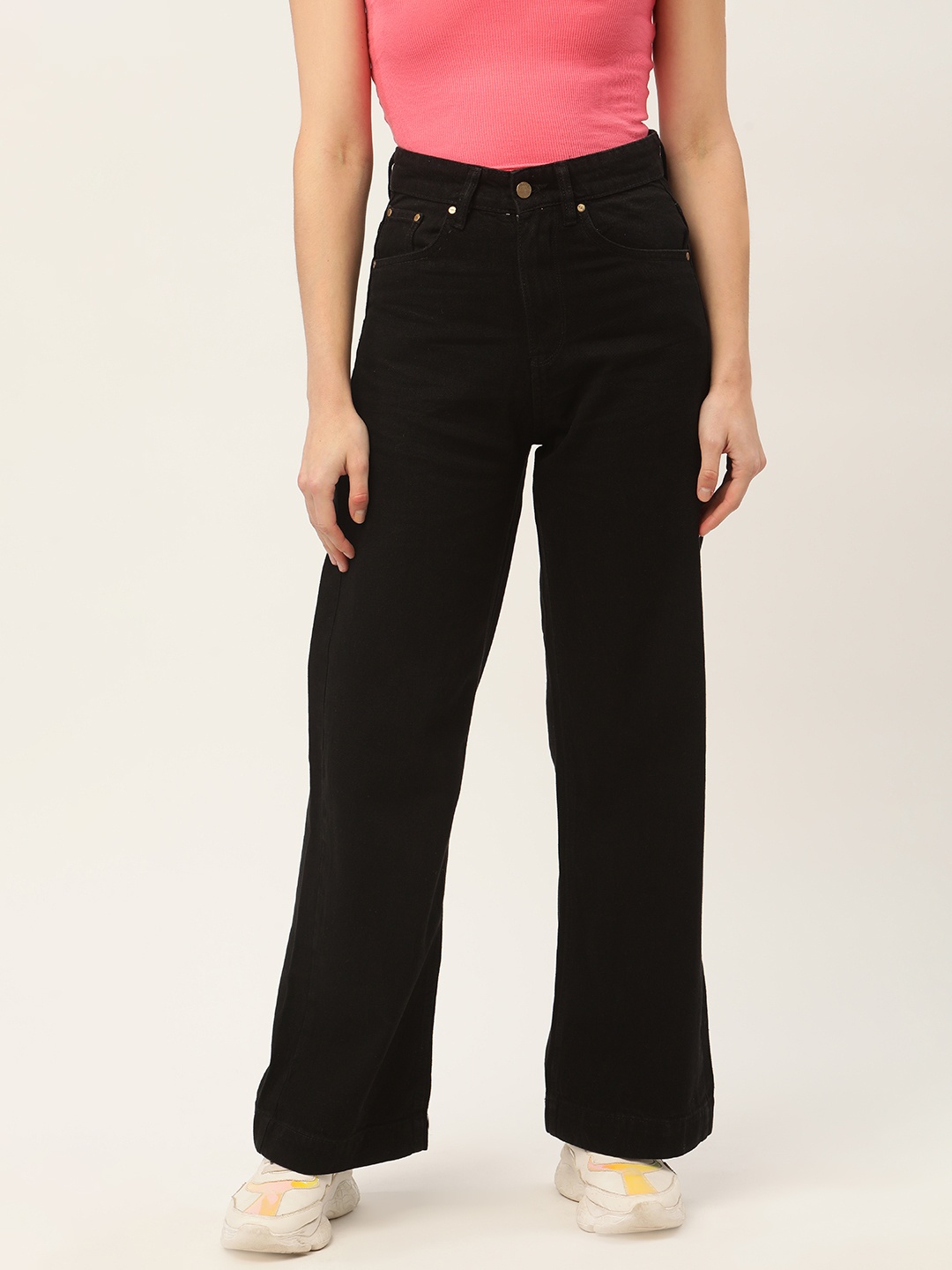 

Malachi Women Black Flared High-Rise Denim Flared Jeans