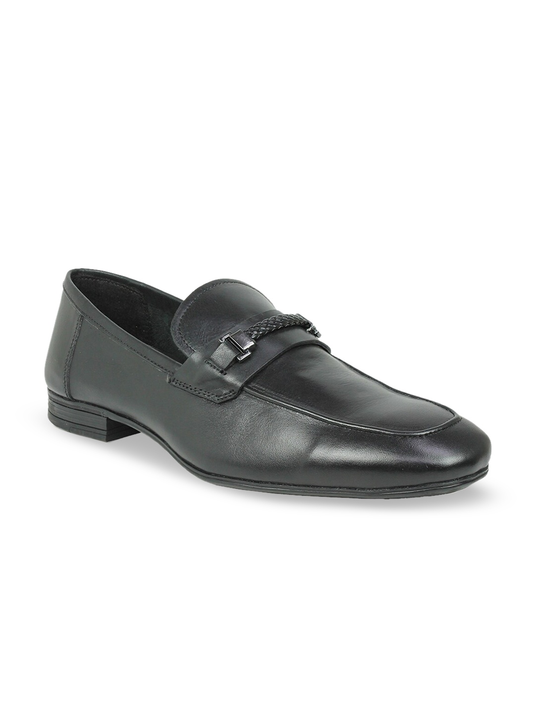 

PRIVO Men Black Solid Formal Loafer Shoes