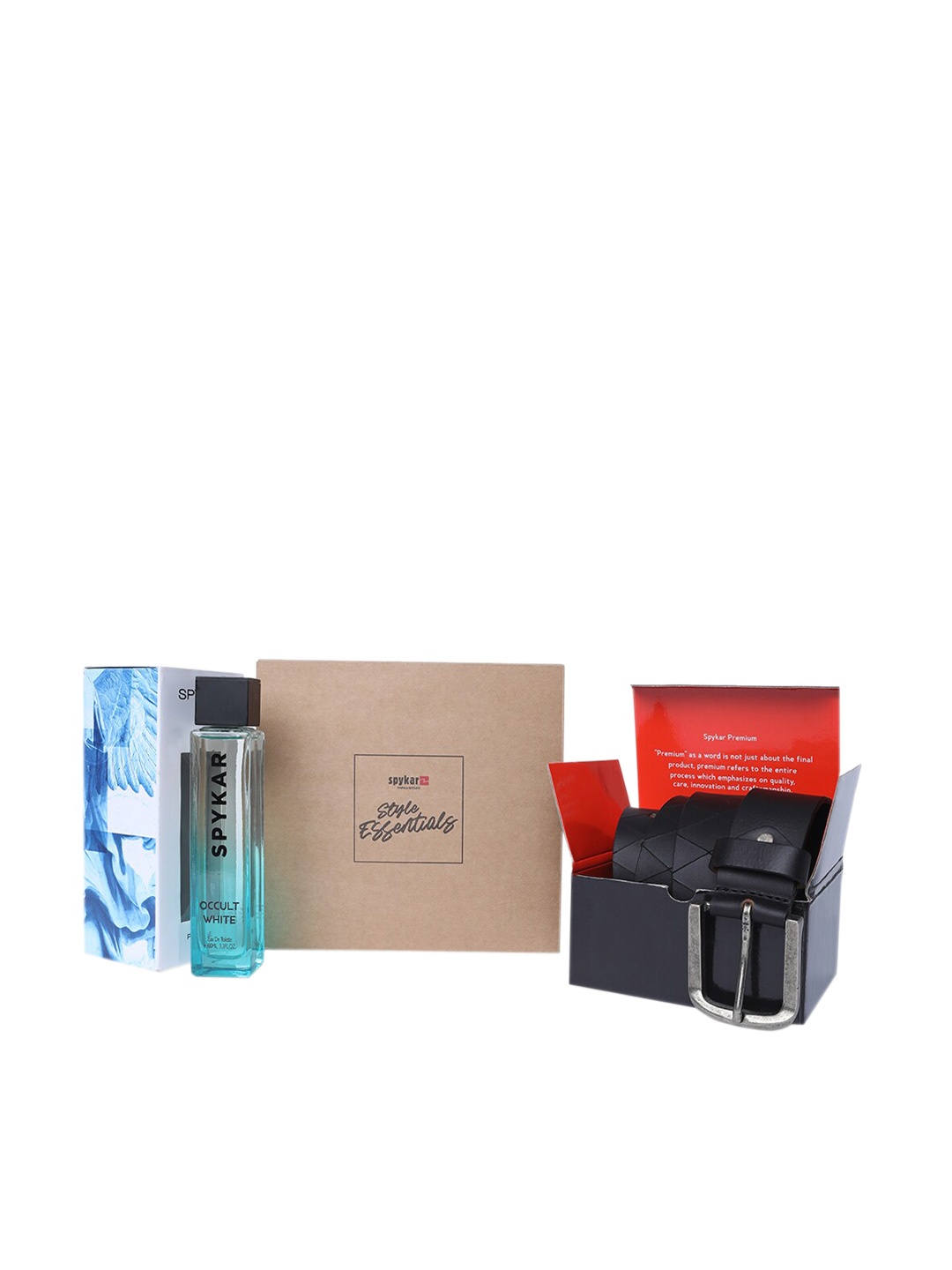 

Spykar Black Leather Belt With Deo Spray