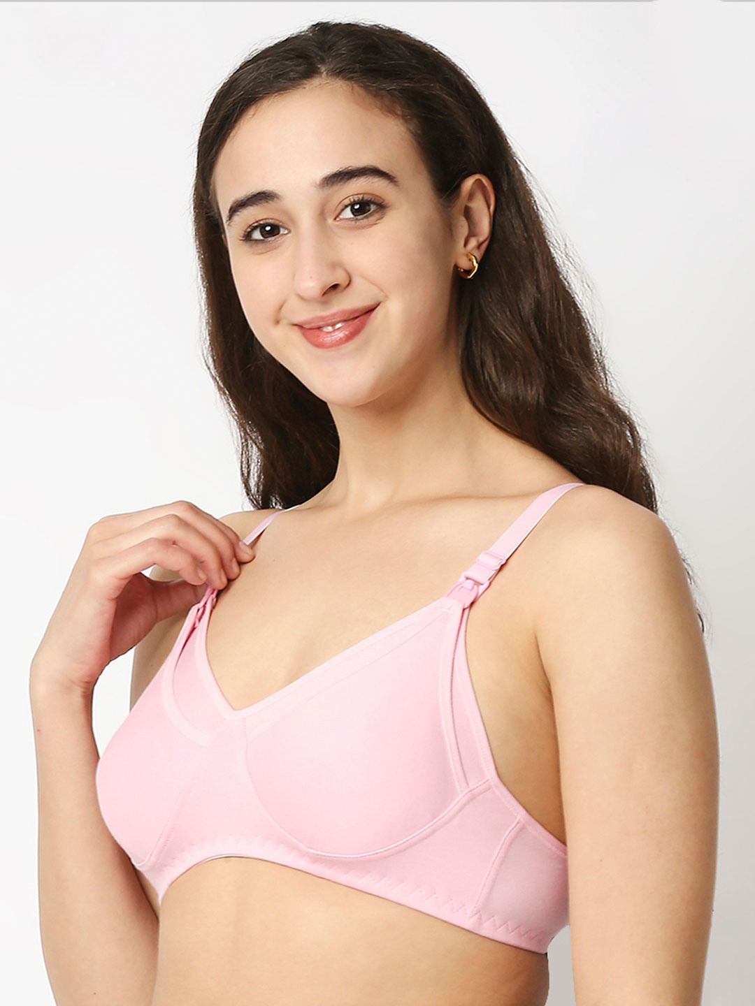 

Mee Mee Non-Wired & Non-Padded Cotton Maternity Bra, Pink