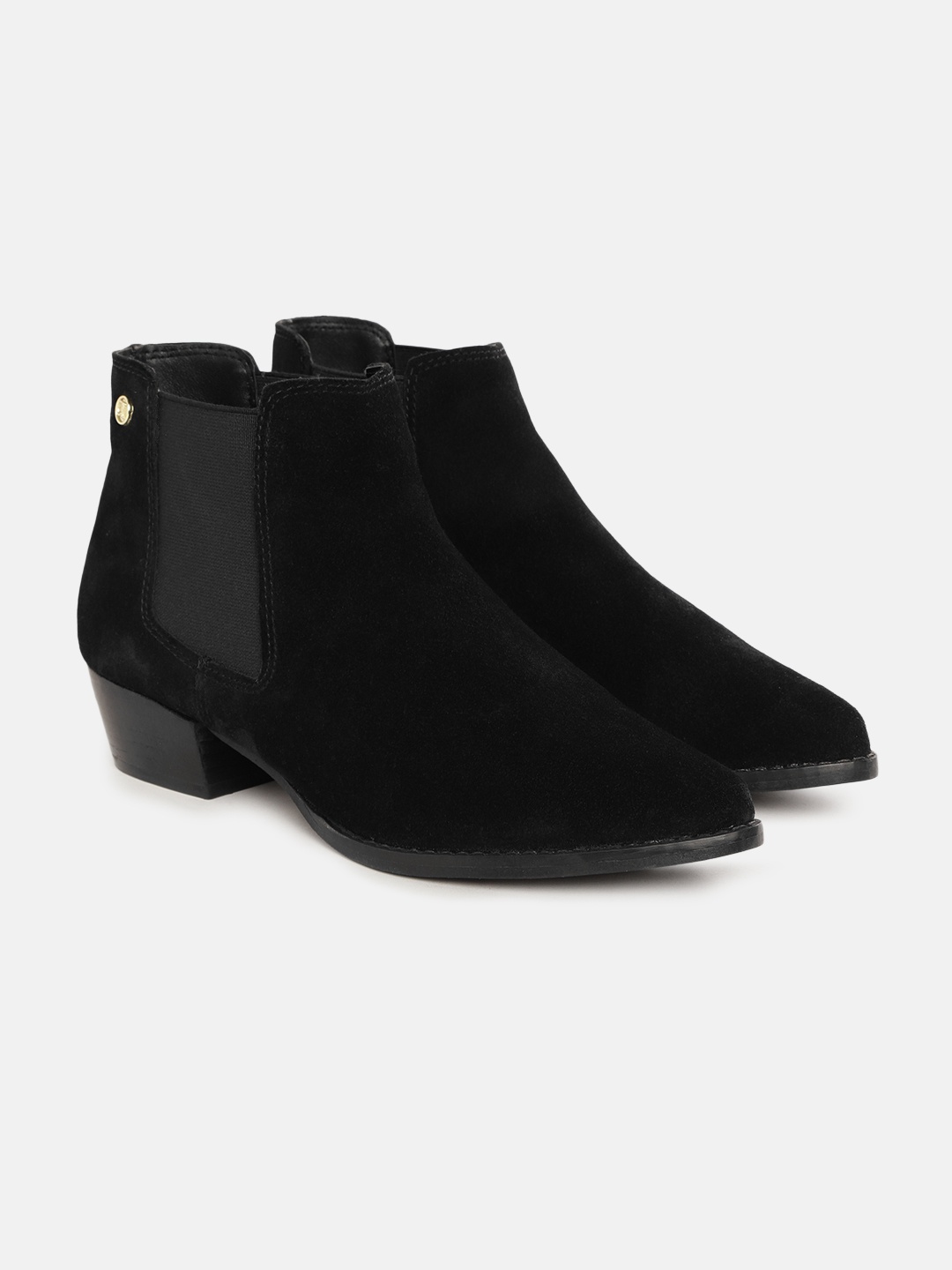 

Carlton London Black Mid Top Block Heeled Boots