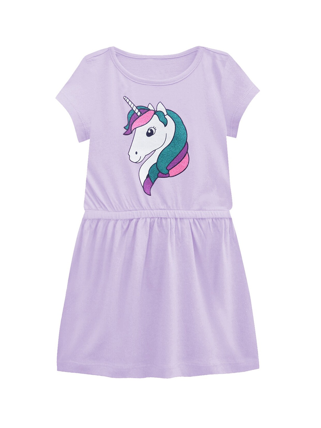 

A T U N Mauve Printed Dress