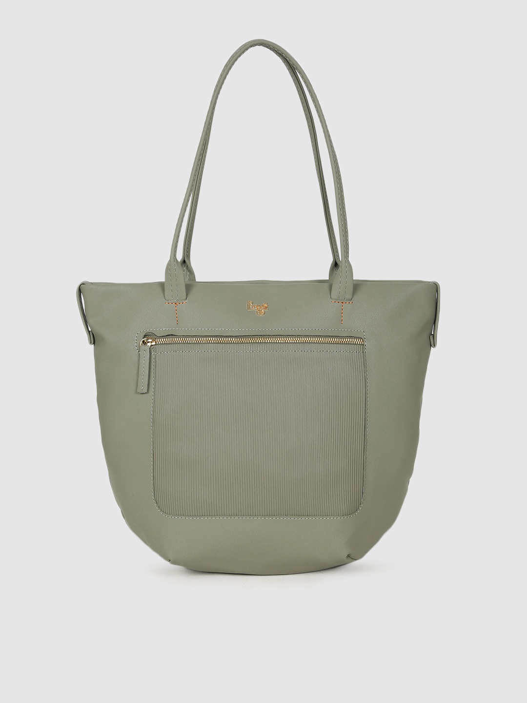 

Baggit Mint Green Solid Regular Half Moon Shoulder Bag with Textured Detail