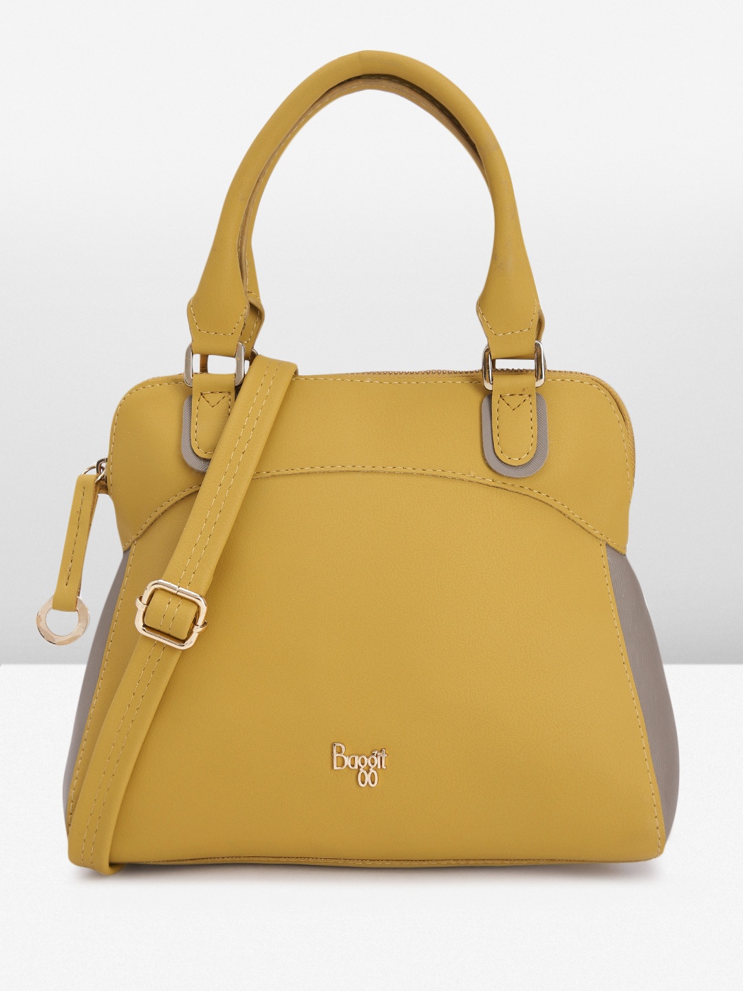 

Baggit Colourblocked Structured Handheld Bag, Yellow