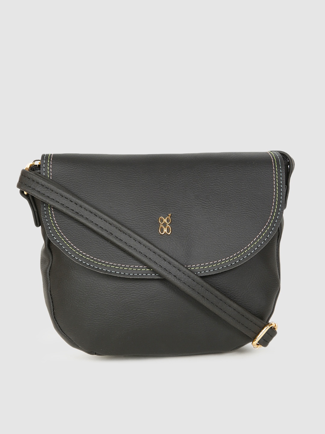 

Baggit Black Solid Sling Bag