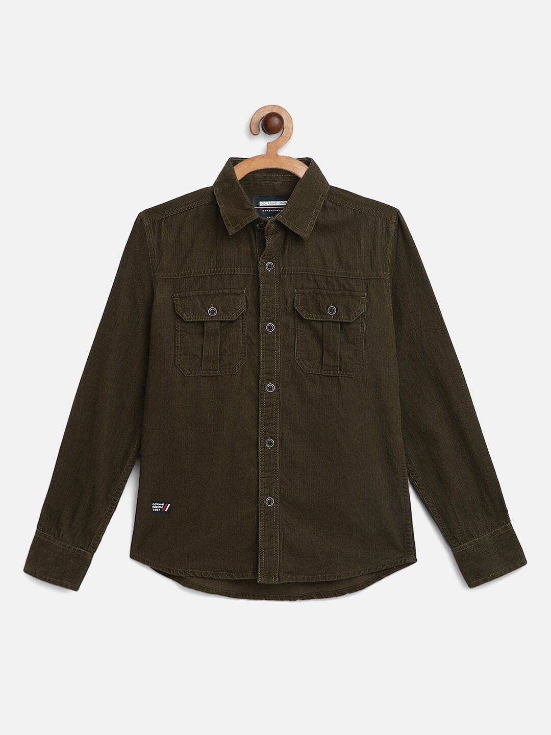 

Octave Boys Olive Green Casual Shirt