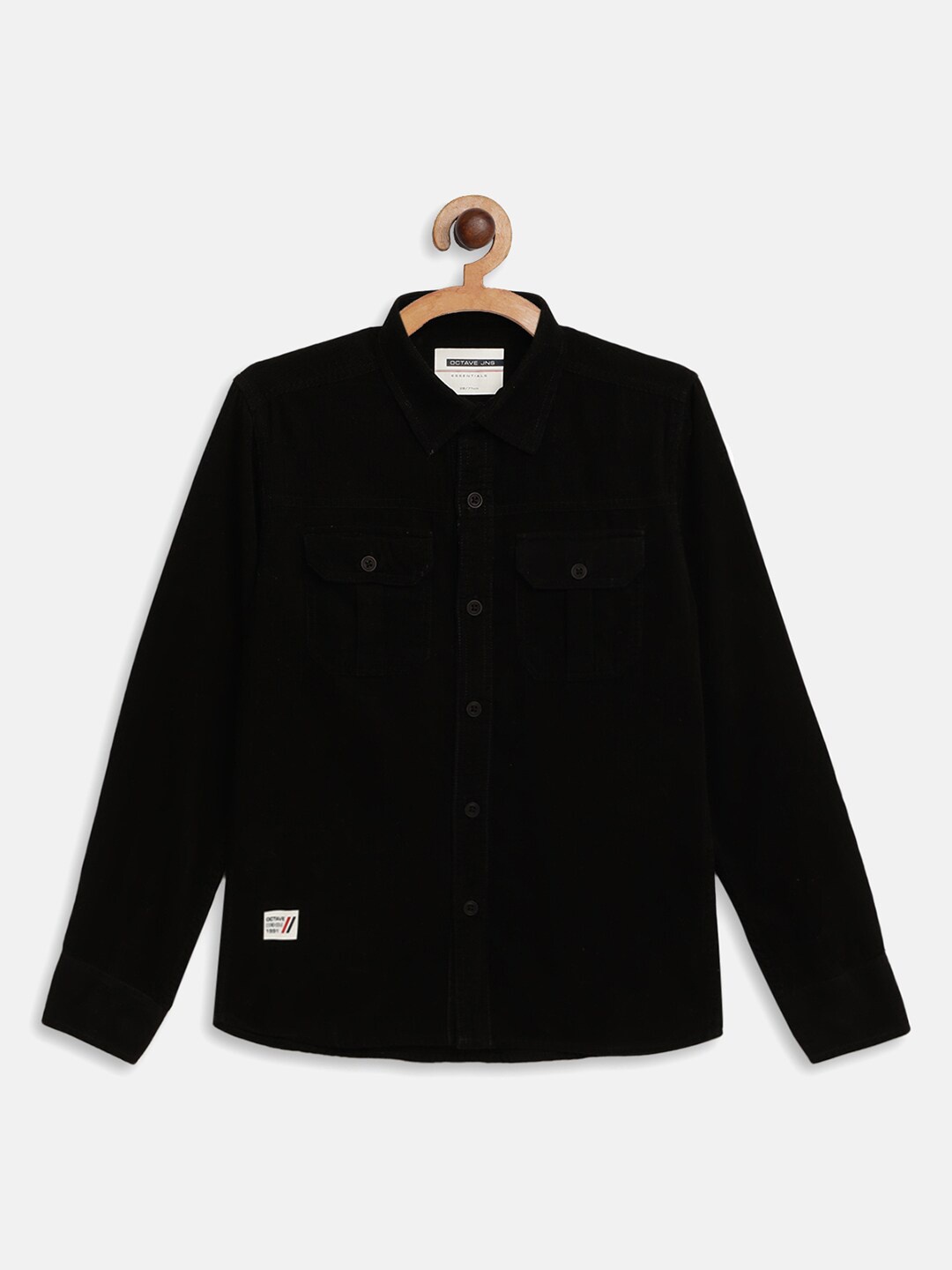 

Octave Boys Black Casual Cotton Shirt