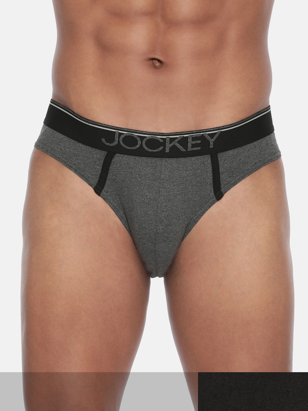 

Jockey Modern Classic Men Grey Pack of 2 Briefs 11036348-1-11036534-1, Black