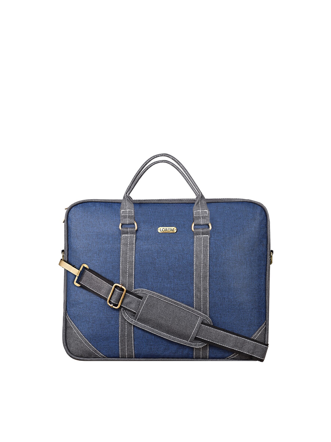 

LOREM Unisex Blue Textured Laptop Bag