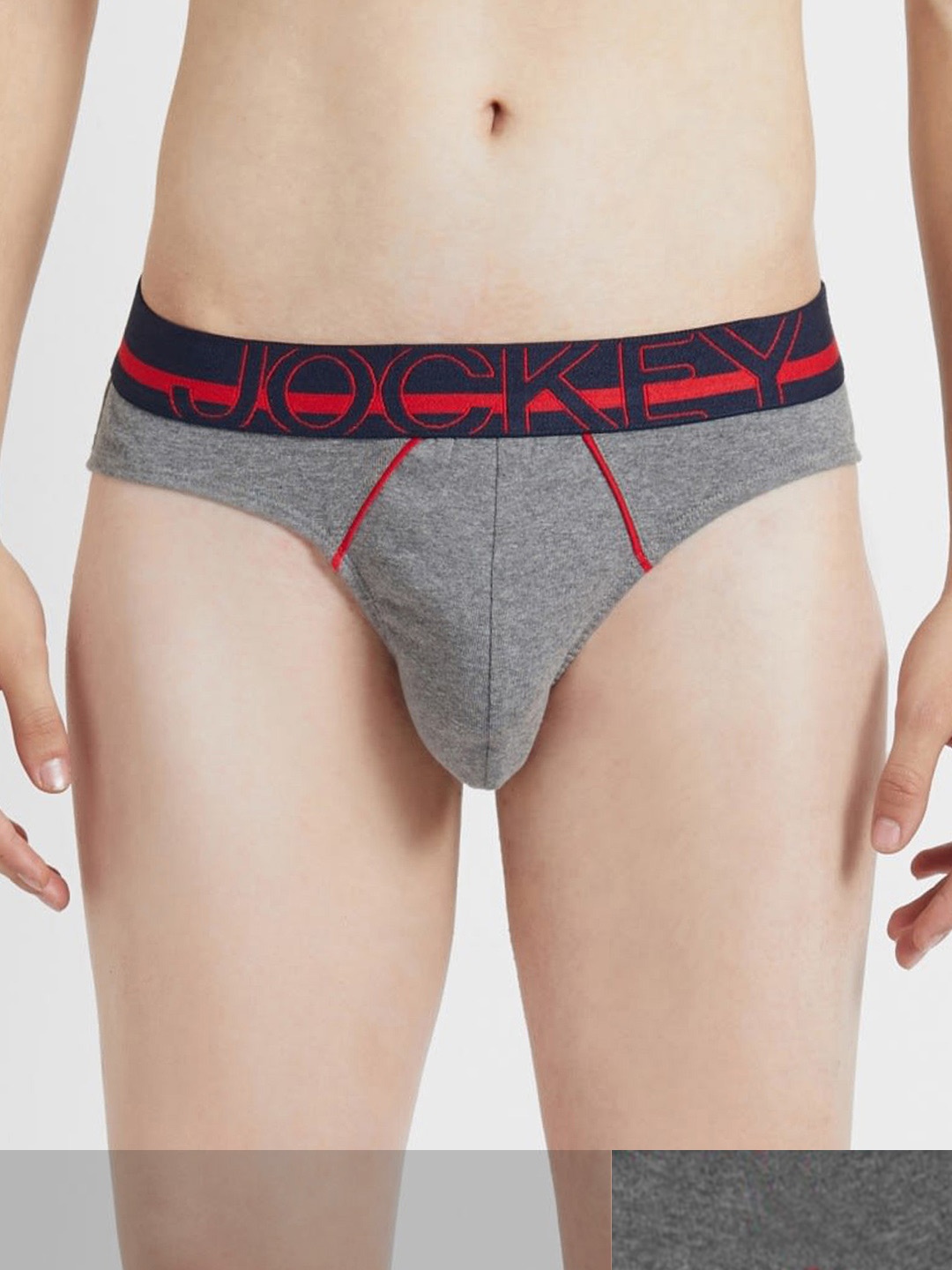 

Jockey Men Grey Melange Solid Basic Pack of 2 Briefs 11863264-1-11444374-1
