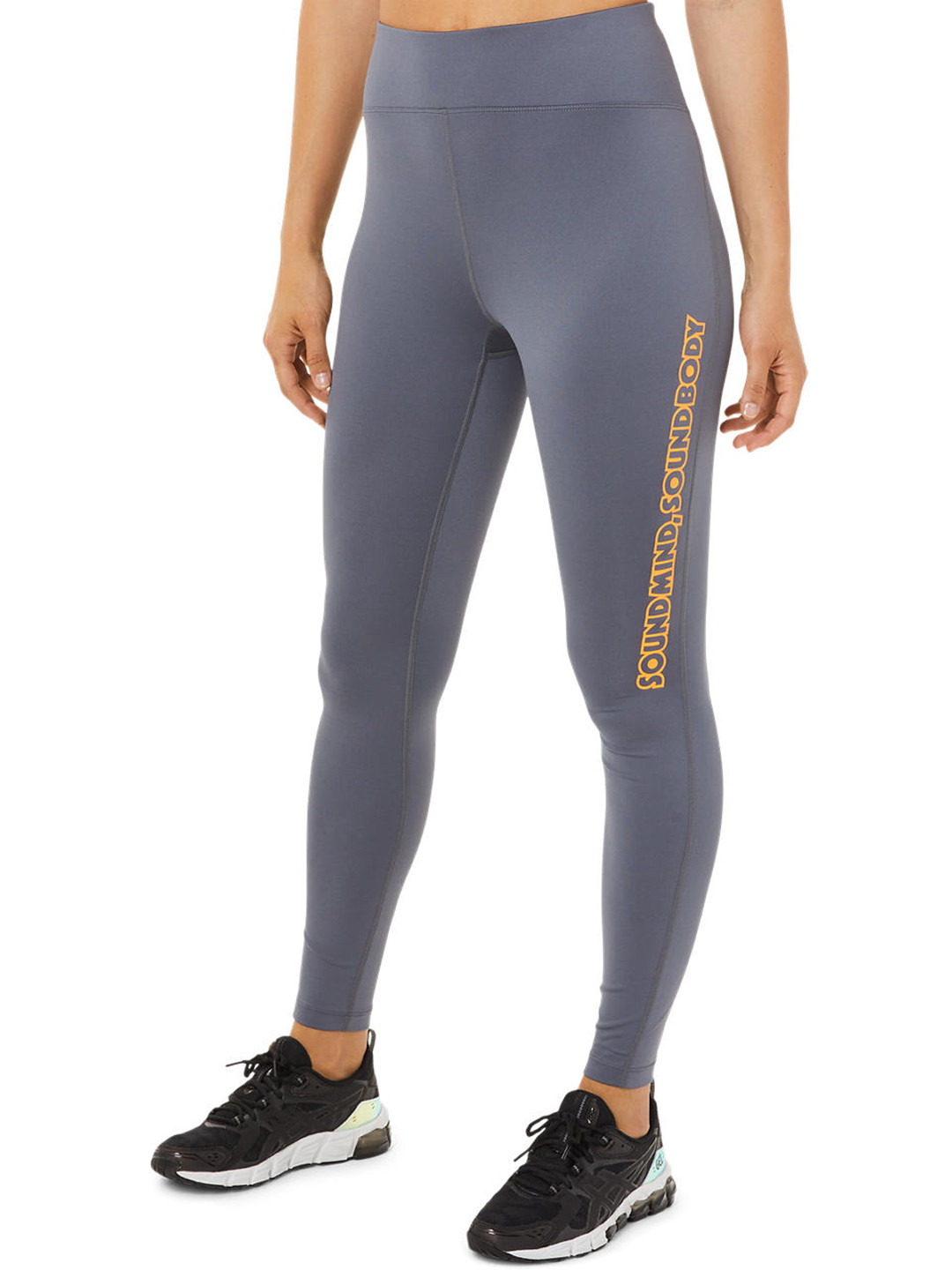 

ASICS Women Typography Printed Dry Training Tights, Grey