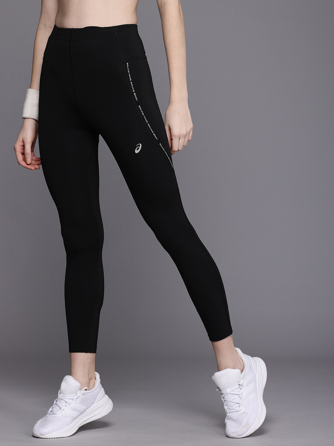 

ASICS Women High Rise Quick Drying & Moisture Wicking Sports Tights, Black