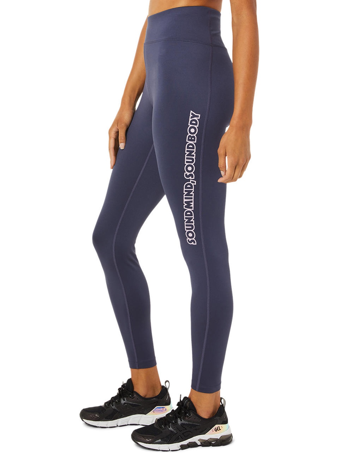 

ASICS Women Typography Printed Dry Training Tights, Blue