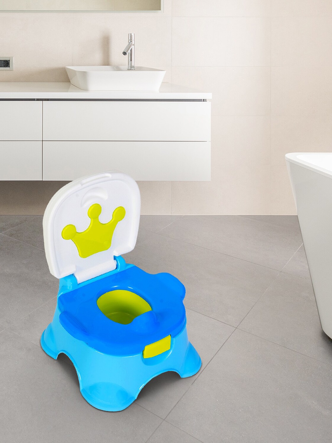 

Baby Moo Blue & White Crown Detachable Potty Chair