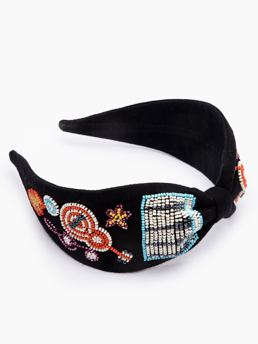 

DEEBACO Girls Black & Blue Embellished Hairband