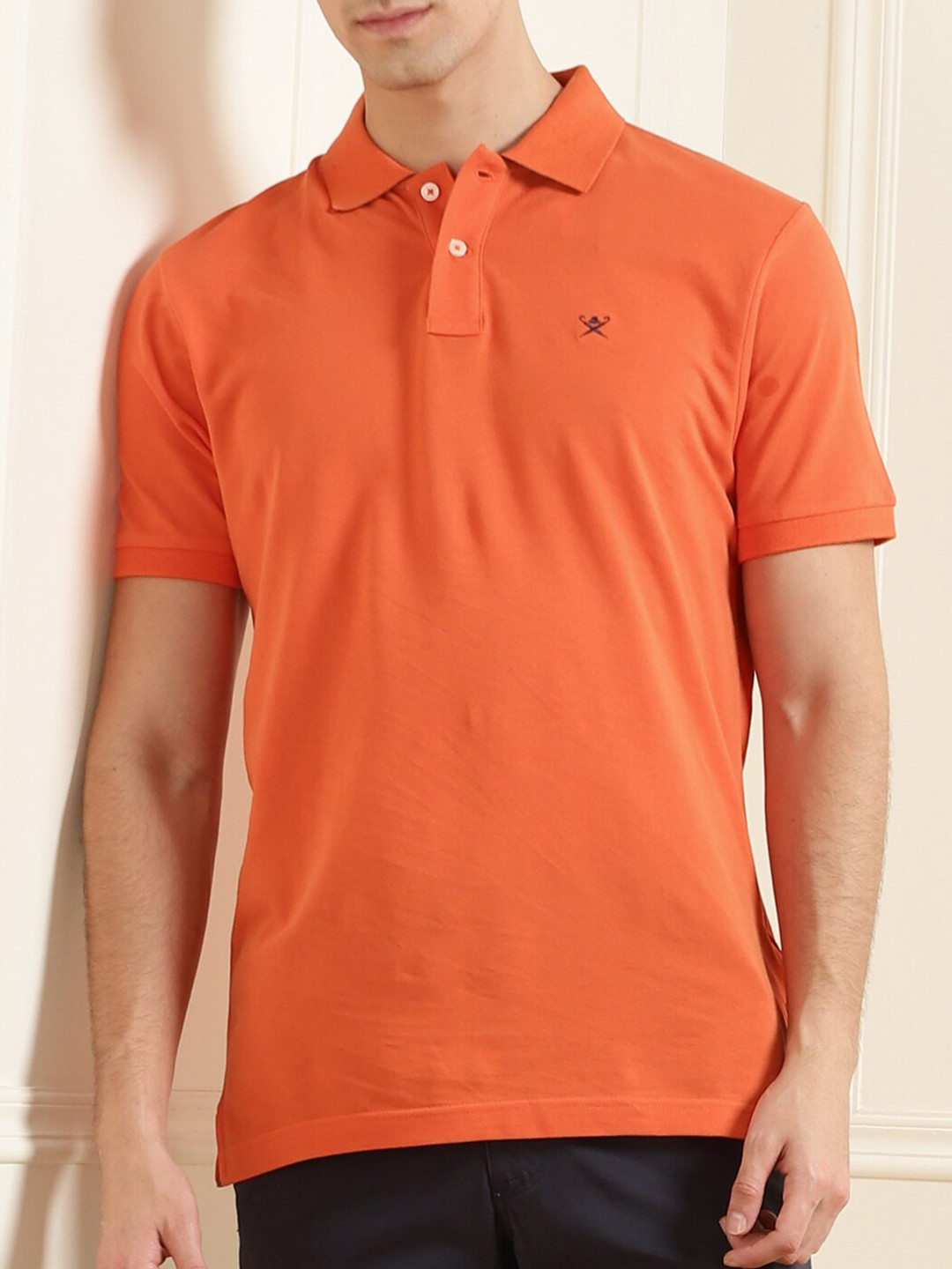 

HACKETT LONDON Men Orange Polo Collar T-shirt