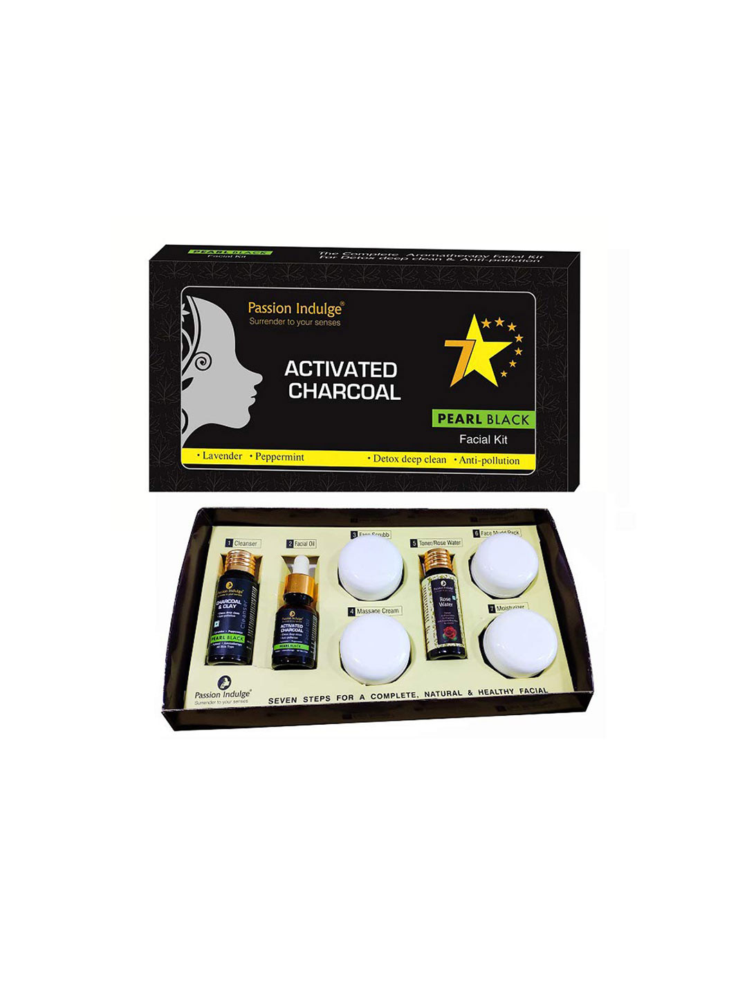 

Passion Indulge Black Anti-Pollutant Activated Charcoal Facial Kit
