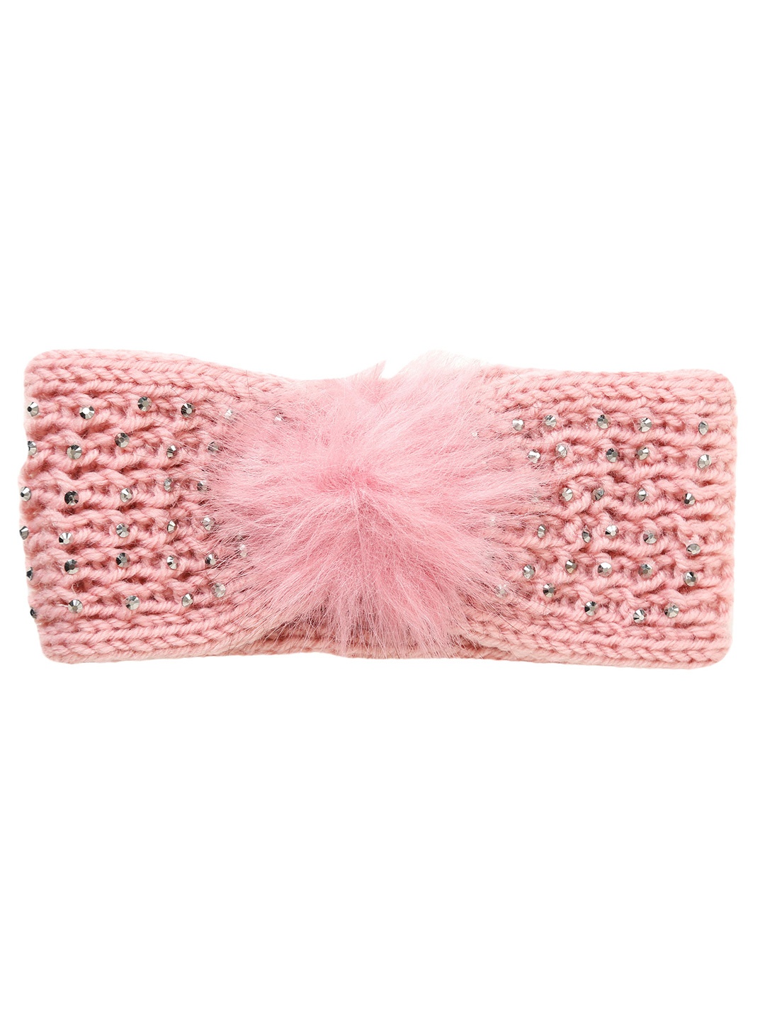 

FabSeasons Girls Pink Studded Acrylic Stretchable Winter headband