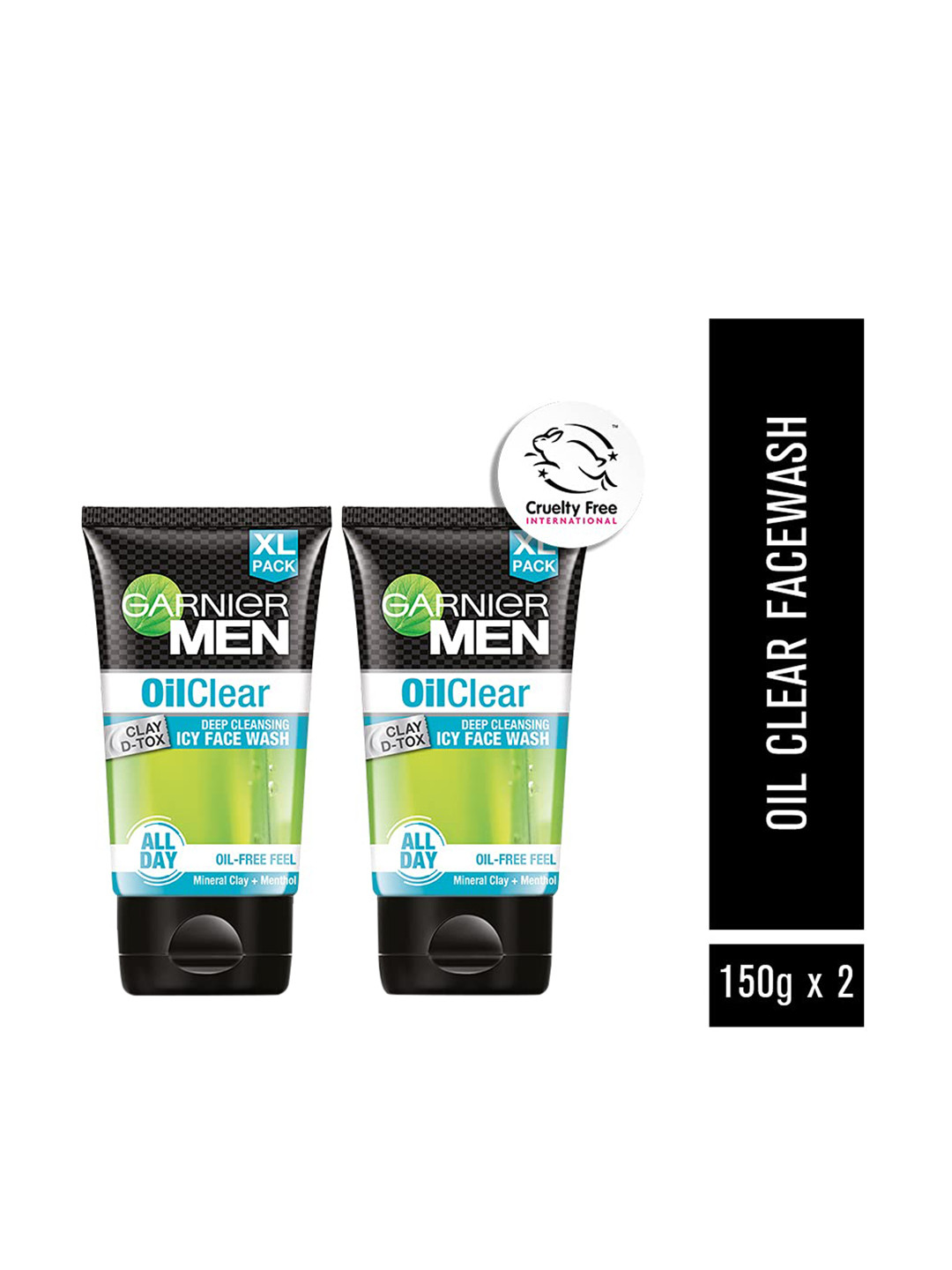 

Garnier Men Pack Of 2 Black Oil Clear Face Wash 150 g