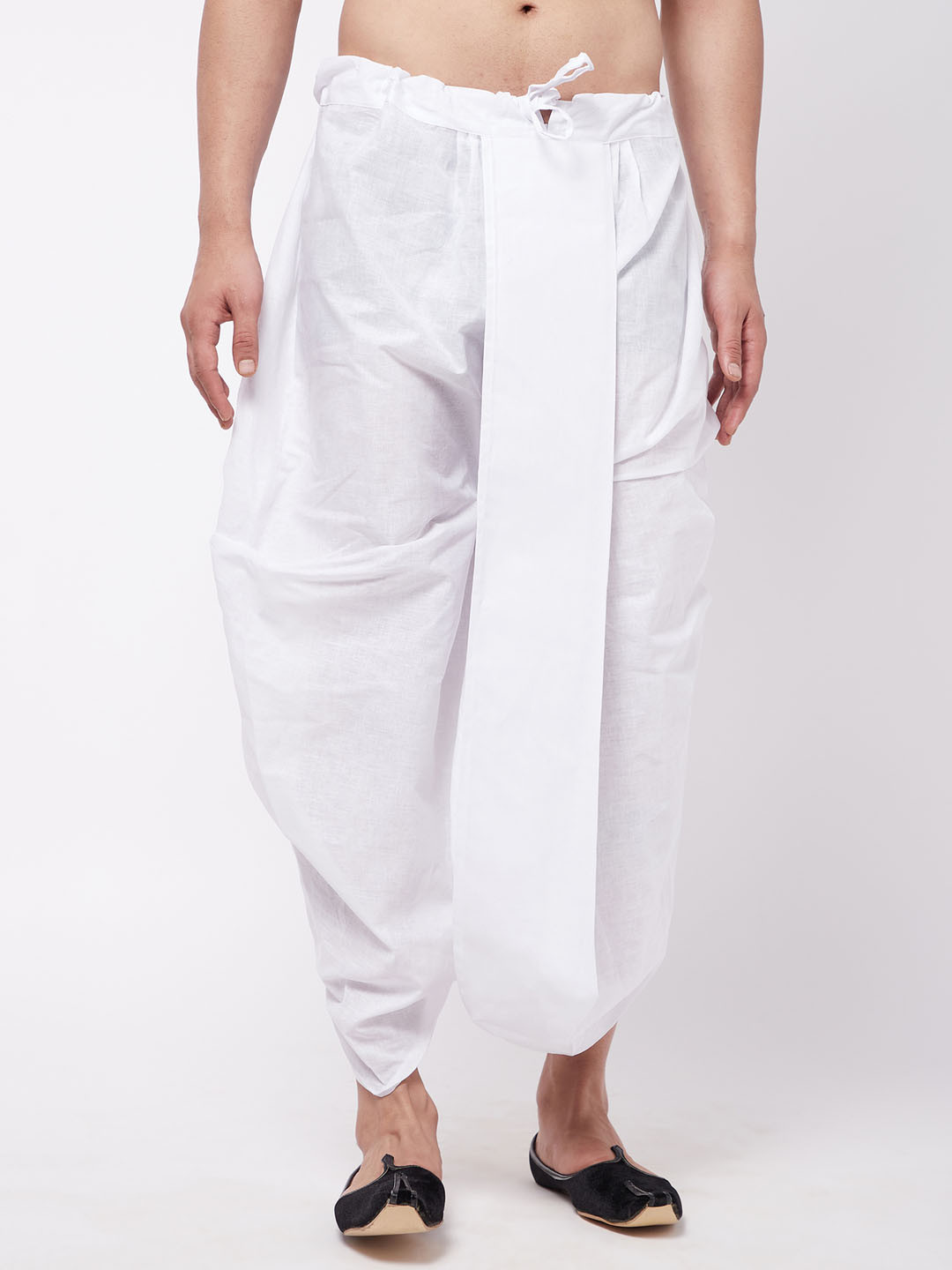 

VASTRAMAY Men White Solid Relax-Fit Cotton Dhoti