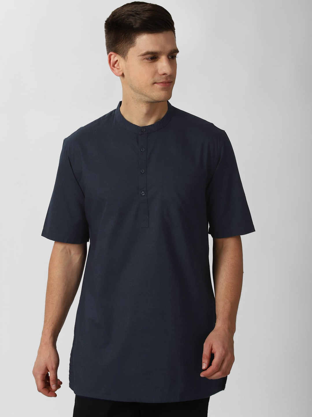 

Peter England Men Navy Blue Kurta
