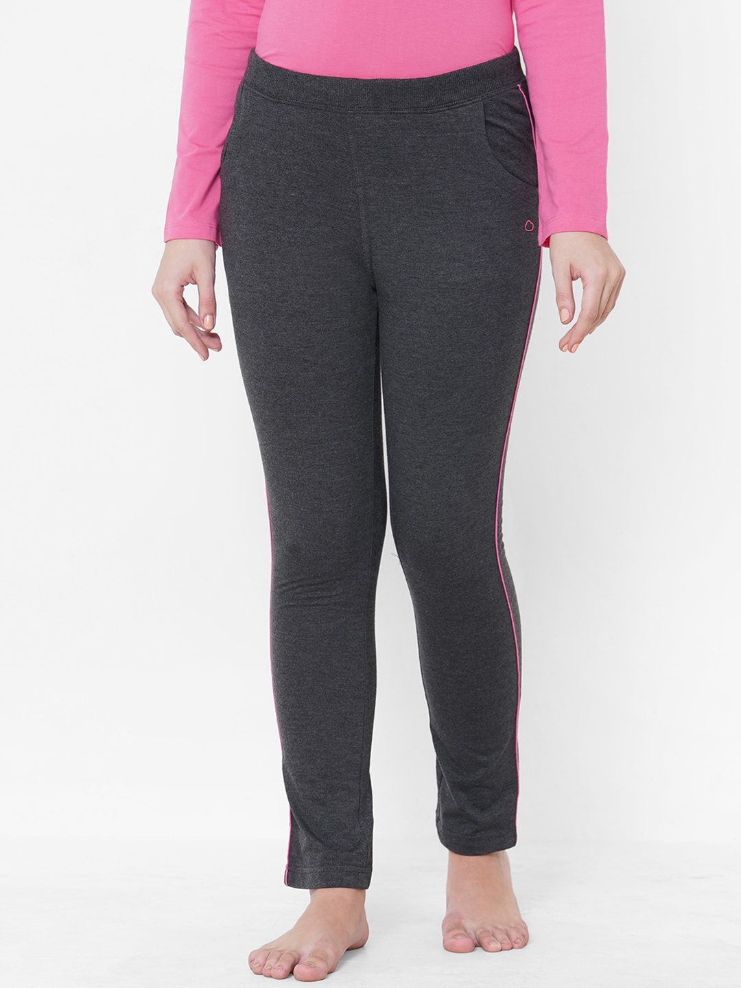 

Sweet Dreams Women Charcoal Grey Solid Cotton Lounge Pants