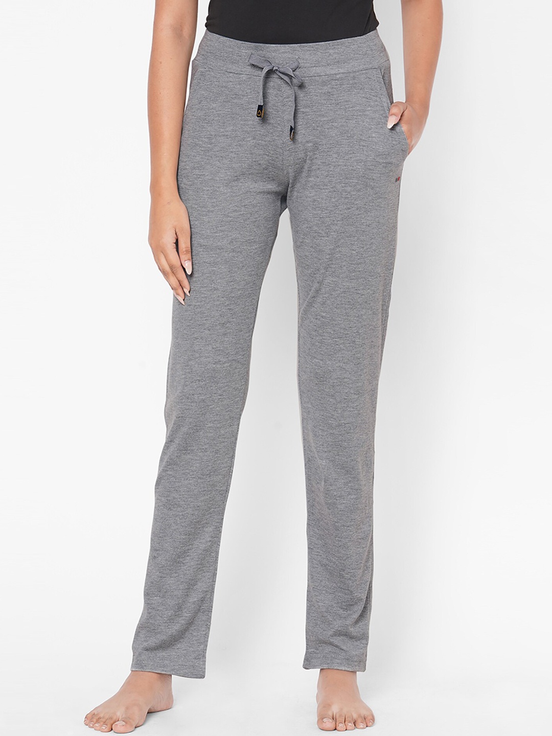 

Sweet Dreams Women Grey Melange Solid Cotton Lounge Pants