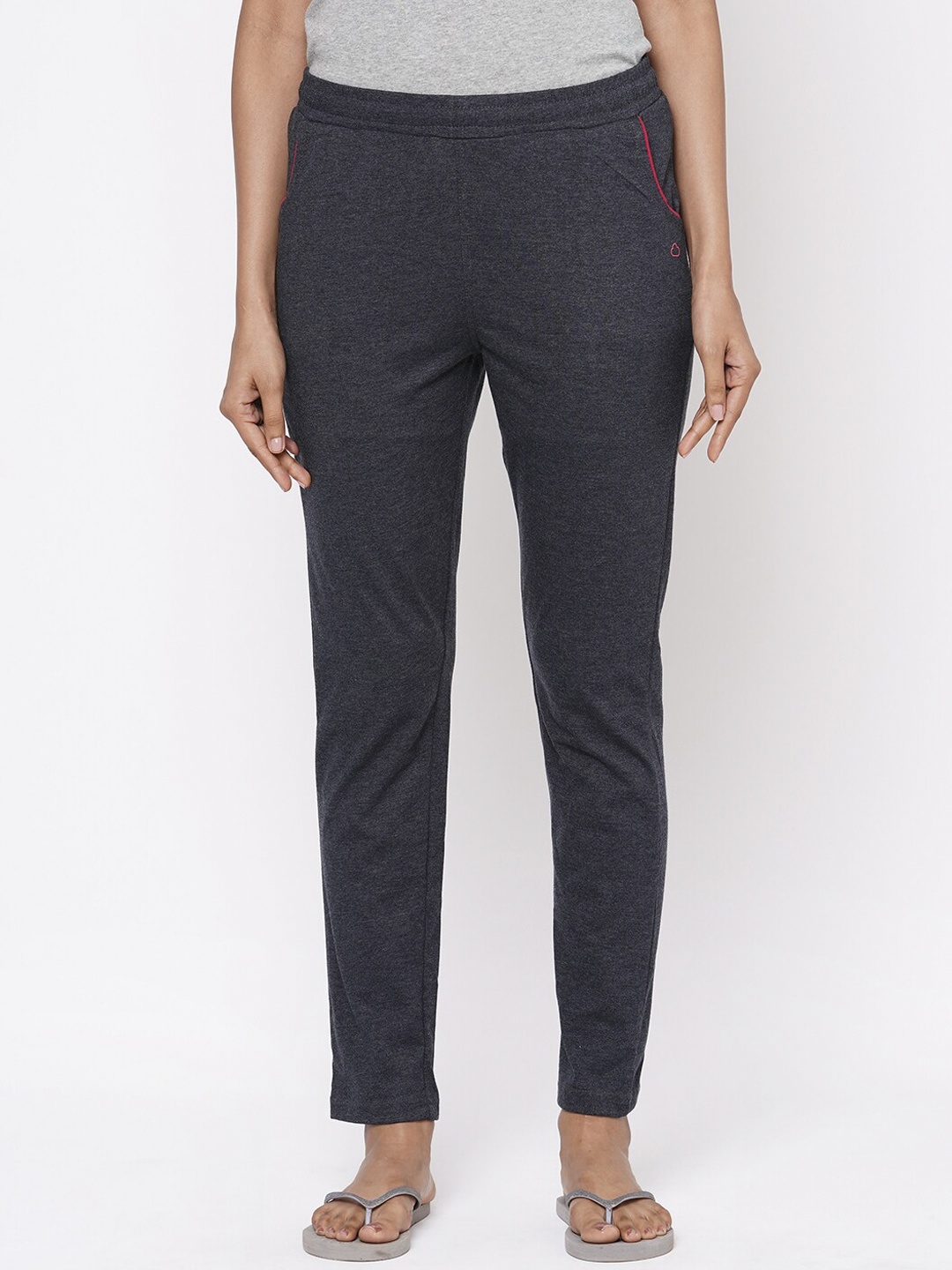 

Sweet Dreams Women Charcoal Grey Solid Lounge Pants