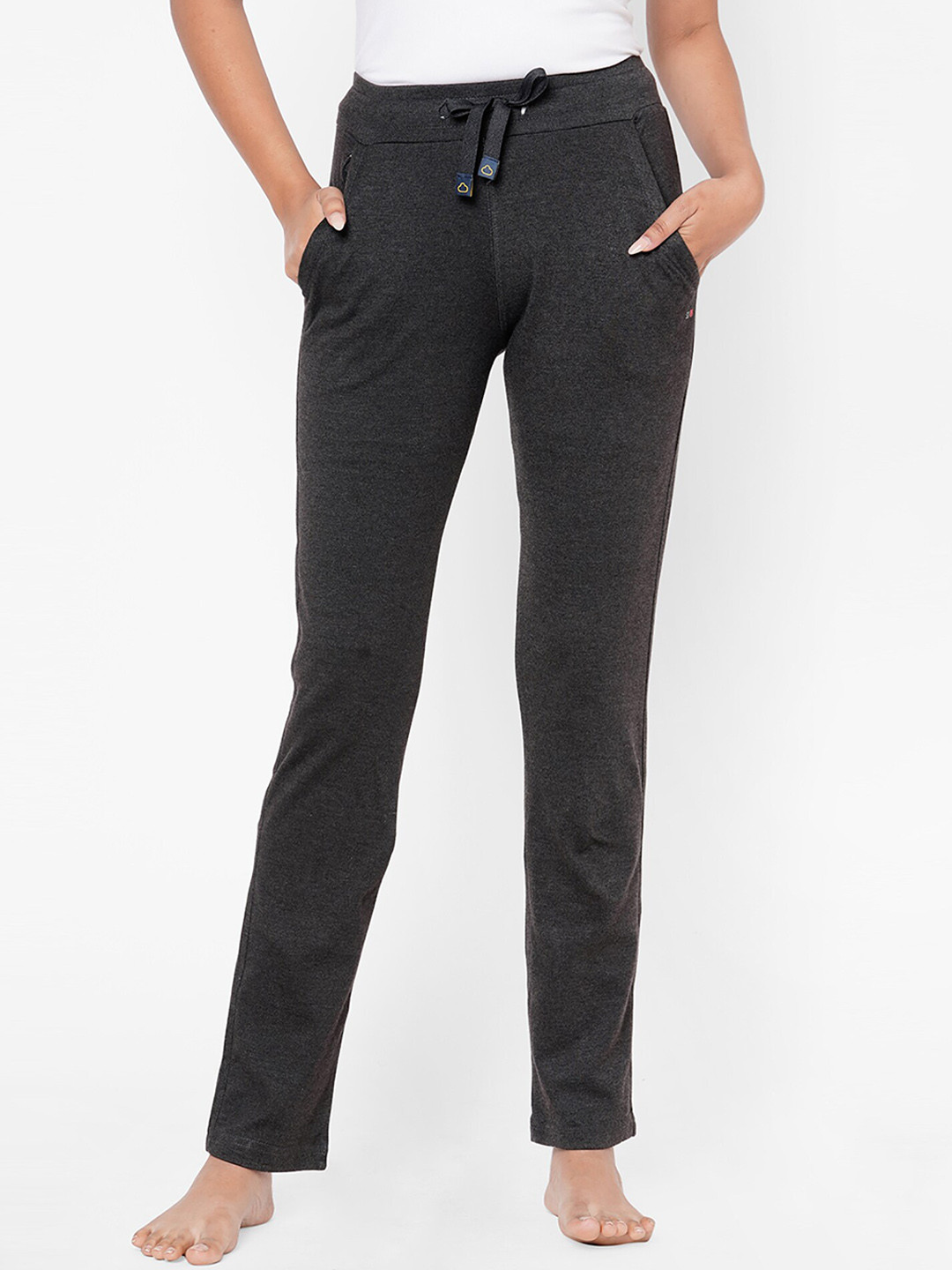 

Sweet Dreams Women Charcoal Grey Solid Lounge Pants