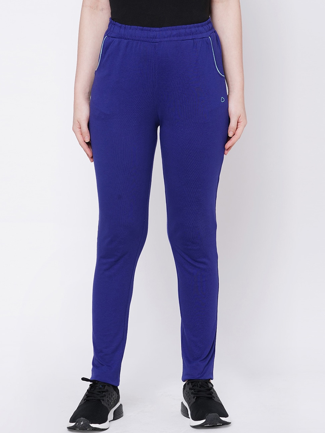 

Sweet Dreams Women Blue Solid Cotton Track Pants