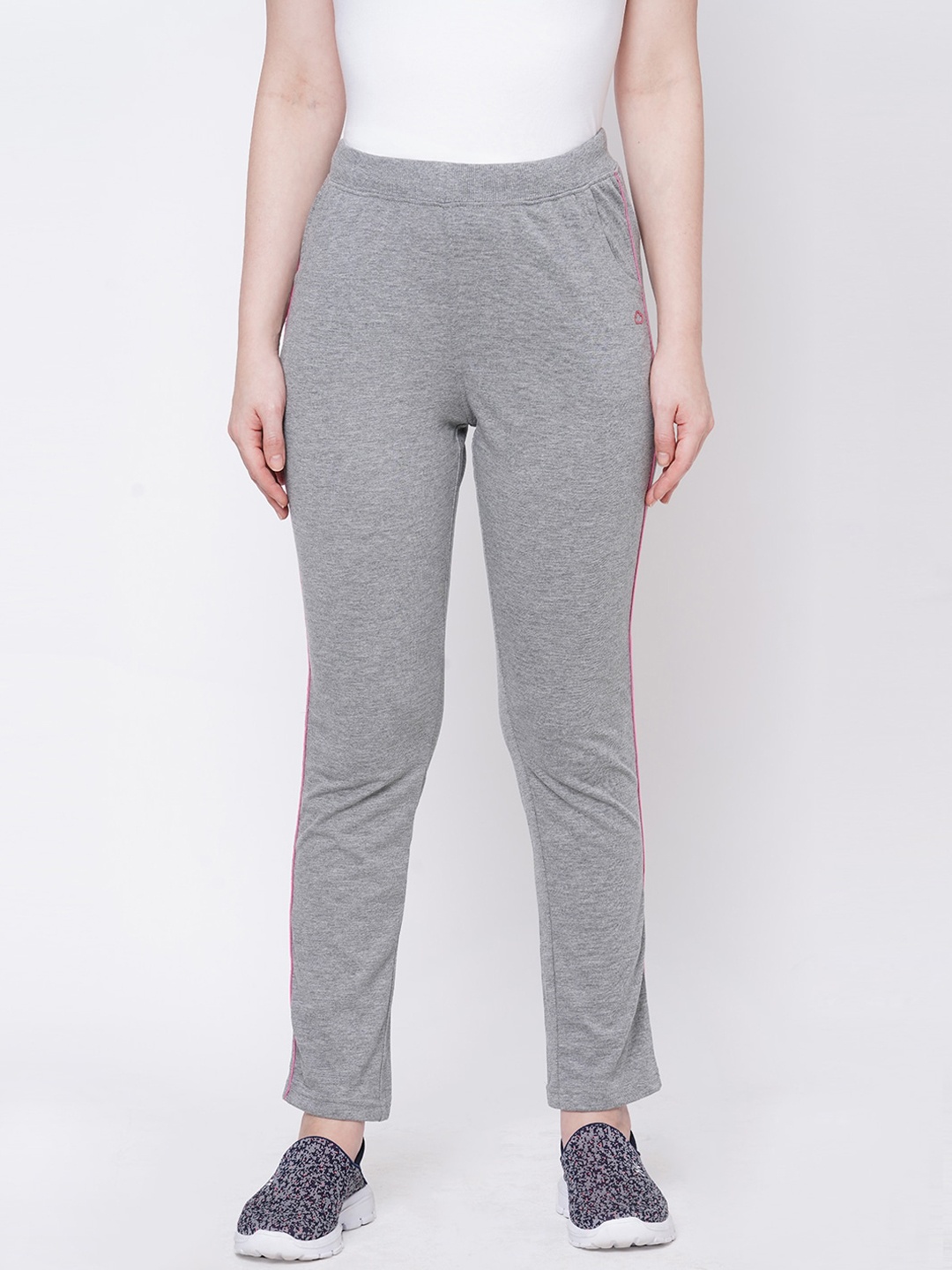 

Sweet Dreams Women Grey Melange Solid Cotton Track Pants