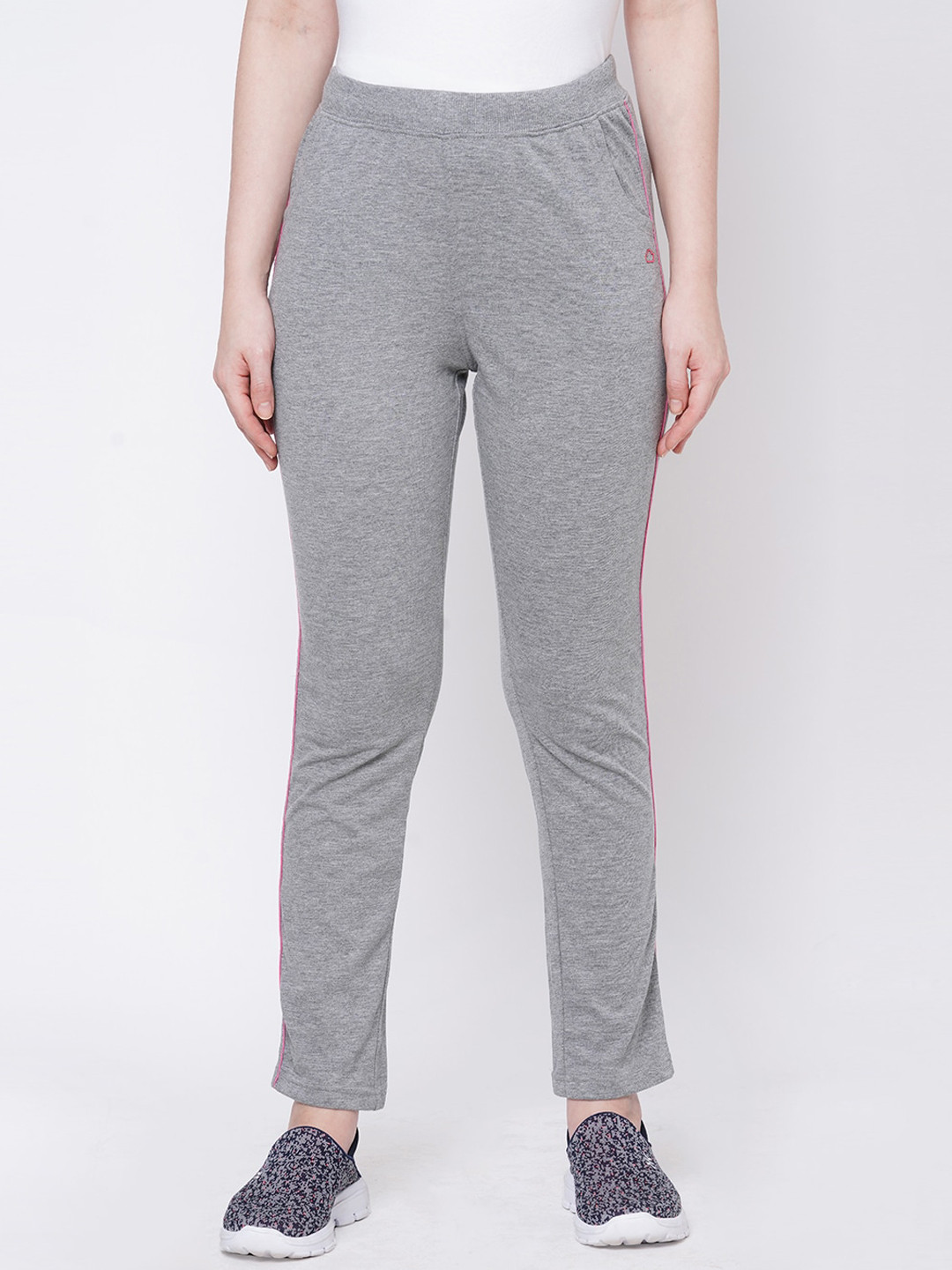 

Sweet Dreams Women Grey Melange Solid Cotton Track Pants