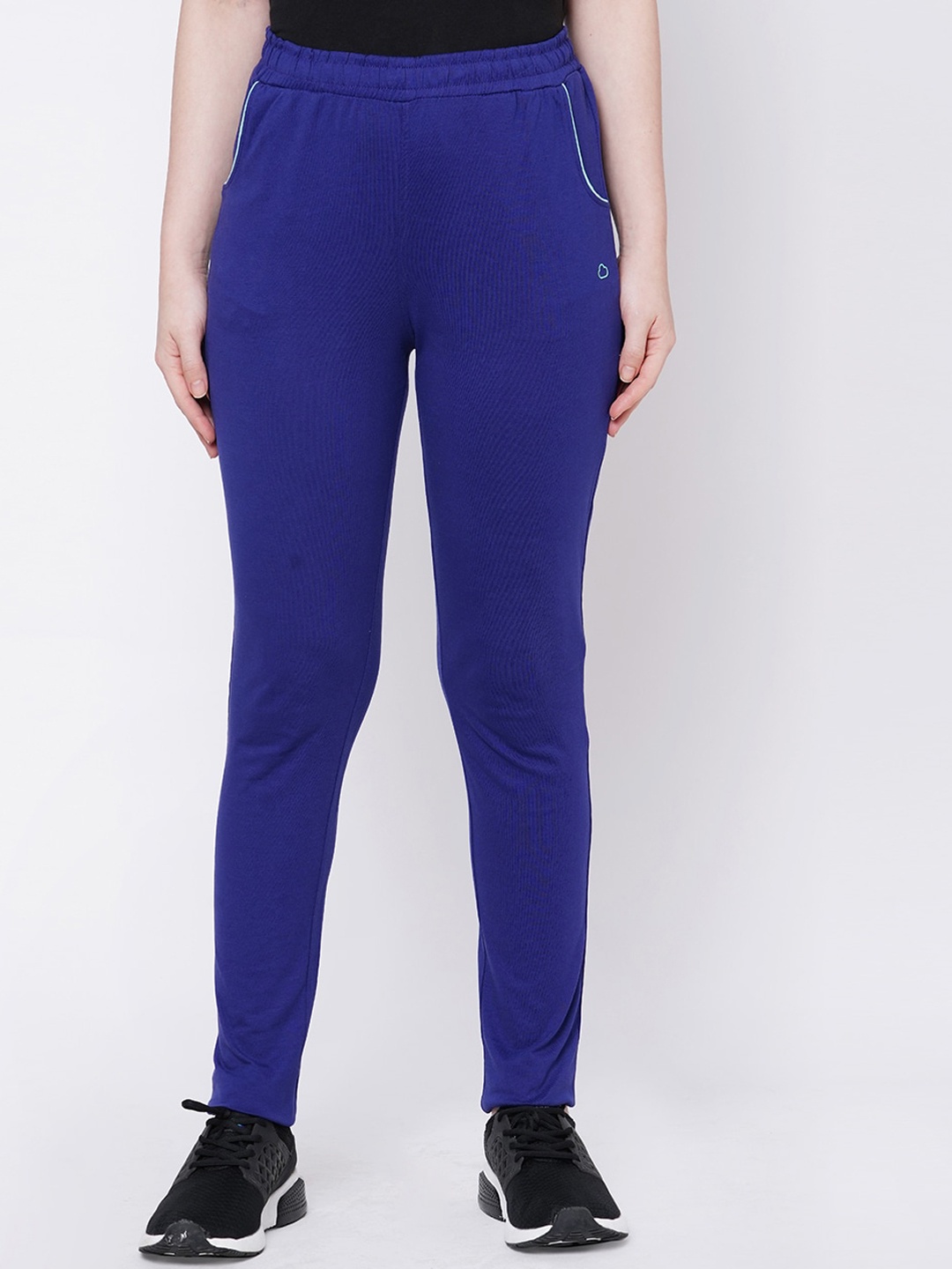 

Sweet Dreams Women Blue Solid Cotton Track Pants