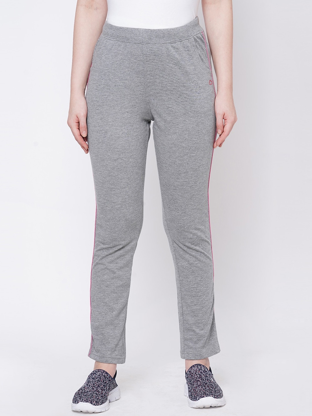 

Sweet Dreams Women Grey Melange Solid Cotton Track Pants